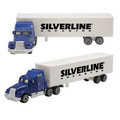 Blue Die Cast Tractor Trailer (7.5")